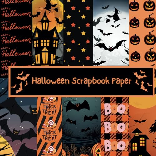 Halloween Scrapbook Paper: Decorative Halloween Background Craft Paper