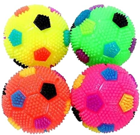 rongweiwang Leuchtende Hundebälle, attraktive Geschenke für geliebte Haustiere, Blinkender elastischer PVC Ball für Katzen, Hunde, LED Blinkender Backenzahnball