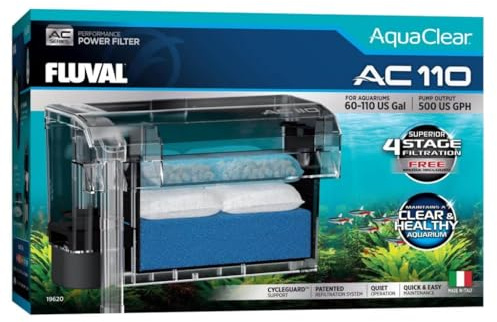 Fluval AquaClear AC110, Filtro Zaino per Acquario 1890 lph