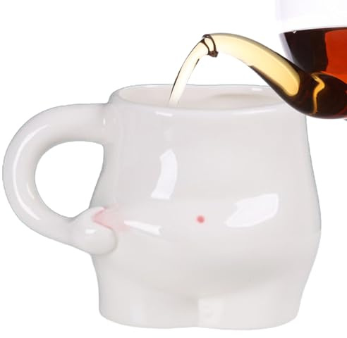 Handwärmer Tasse für großen Bauch, Niedliche Tasse für großen Bauch - Einzigartige Körperkunst Keramik Kaffeetasse | Süße Keramiktasse, Handgemachte Frühstückstasse, Tasse