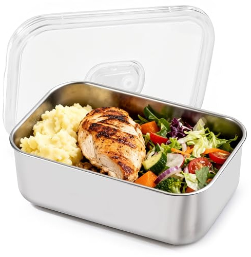 AUTOPkio 1,8L Contenitore Interno per Scaldavivande Elettrico Acciaio Inox | Ricambio in Acciaio Inox 304 con Coperchio, Compatibile con B0CGJ9VZ3V, B0DBLF6FM3, B0FLJ3GJHW