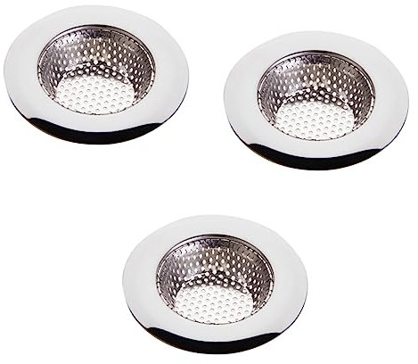 Hemobllo 3stücke Edelstahl Waschbecken Abflussfilter Sieb Für Küche Bad Waschküche Stopper Haare Filter Silber Verhindert Partikel Ablauf