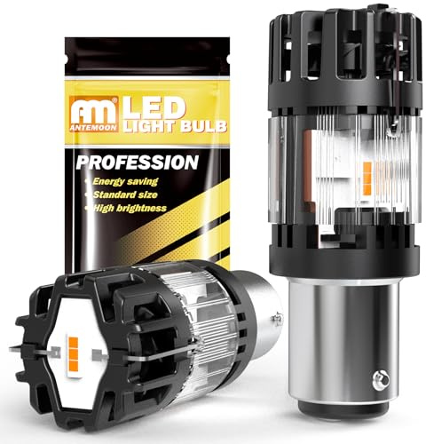 P21/5W 1157 BAY15D Bombillas LED 100% Canbus Sin Errores 12V Super Brillante Amarillo Ámbar 2057 2357 Luce de Repuesto para Coche para Luz de Marcha Atrás Freno Luces Diurnas Señal de Giro, 2 Piezas