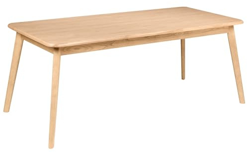Beliani Esstisch Holzoptik helle Eiche rechteckig 200x90 cm mit Holzbeinen Keho