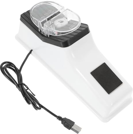 MUELODSIC Aiguiseur De Couteaux Électrique Usb Compact Blanc, Affûtage Rapide, Appareil Cuisine Portable Pour Couteaux Cuisine, Outils D’aiguisage Sécurisés Et Pratiques