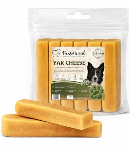 Pawlicious Himalayan Yak Chews Small, Pack of 6 35g Each, Natural Milk Cheese Dog Chews, Long-Lasting Hard Chews for Medium and Large Dogs, Natural Dog Treats