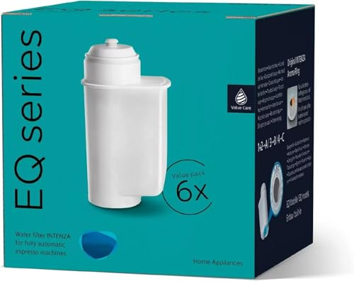 TZ70063A Water Filter, 6 Pieces, Suitable for EQ Series Automatic Coffee Machine and Built-in Coffee Machine, Effectively Reduces Calcium Content in Water