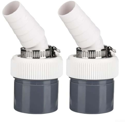 Dishwasher Washing Machine Drain Hose Adapter, 18-24mm Inlet 40Mm Outlet Angled Pipe Connector, For Kitchen Bathroom Sink Waste 2 Pack