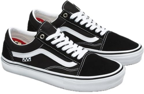 Vans Old Skool Skate Scarpe da Skateboard Extra Resistenza e Soletta Plantare Ammortizzante Estraibile (Nero Bianco, Sistema Taglie Calzature EU, Adulto, Numero, Media, 39)