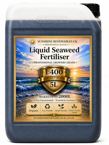 Seaweed Fertiliser with added Chelated Iron (Fe) - 10L – Strong Natural Plant Feed - Ultra-Concentrated 1:400 dilution rate – Organic Liquid Seaweed Extract