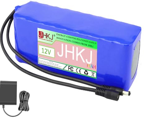 JHKJ Batería Recargable de Iones de Litio de 12 V CC, 10 000 mAh, 15 000 mAh, 30 000 mAh y 2500 mAh para Dispositivos de 12 V, Luces solares y pulverizadores.,12v,2500mAh