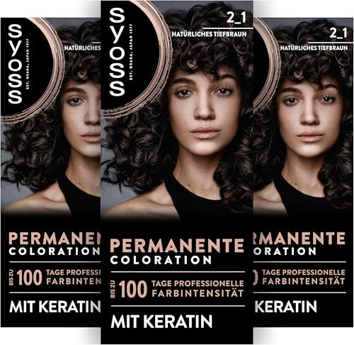Syoss Coloration 2_1 Natürliches Tiefbraun (115 ml), permanente Haarfarbe | Verleiht bis zu 100 Tage professionelle Farbintensität, für 100 % Grauabdeckung, Tiefenpflege Kur für dein Haar