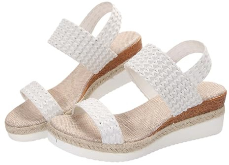 Sommar Ortopediska Kilklack Dam Sandaler Eleganta Casual Rip Sandaler Tvättbara Sportskor Andningsaktiva Skor Lätta Promenader Sandaler Öppen tå Med Valvstöd Fotbädd