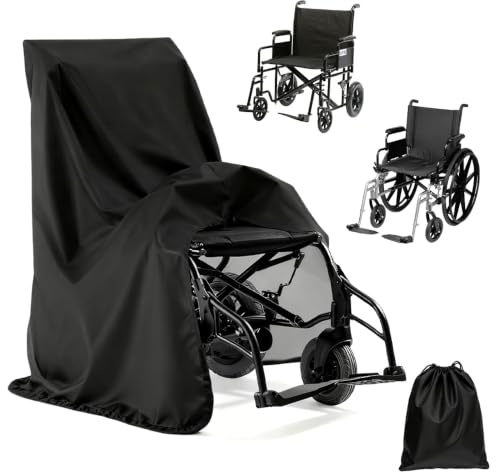 BIZOI Wasserdichte Abdeckung für Rollstuhlfahrradroller, 115x65x90 cm Winddichte Oxford-Schutzhülle für den Außenbereich, Faltbar Regensichere Abdeckung für Elektrorollstühle, Rollatoren