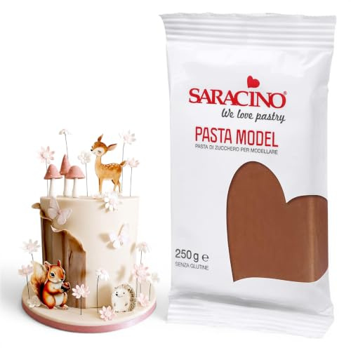 Saracino Fondant Model Braun Zum Modellieren 250 g Glutenfrei Made In Italy