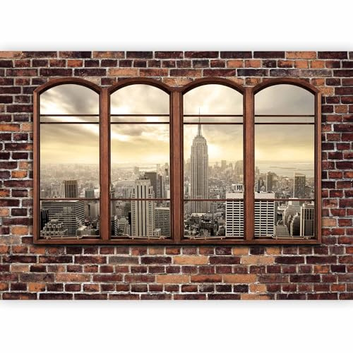 Fotomurale murando Carta da parati 300x210 cm TNT Murale alla moda Decorazione da Muro XXL Poster Gigante Design Carta per pareti Cittá City New York d-A-0055-a-a