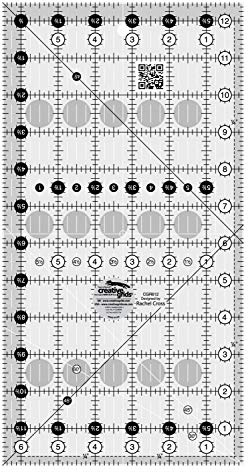Creative Grids Non Slip 6-1/2 Inch X 12-1/2 Inch Rectangle Quilting Ruler by