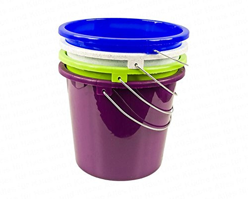 Centi Haushaltseimer mit Metallbügel, 5 Liter, farbig Sortiert, Polypropylen, 1 Stück