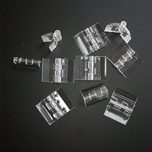10 x Effacer Piano plastique acrylique de Charnière 25mm