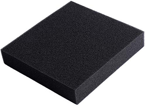 AQUANEAT Aquarium Filter Sponge Open Cell Foam Sheet Bio Sponge Filter Media Pad HMF Fish Tank Sump Divider (11 Lx 10.25 W x 2 H, Black)