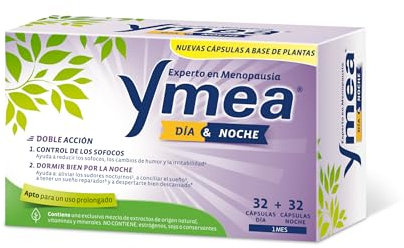 Ymea Menopausia Día y Noche, Control Sofocos y Sueño, Tratamiento 1 Mes - 64 Cápsulas