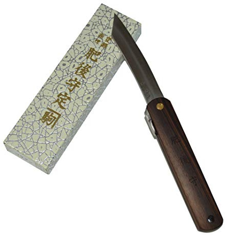 HIGO NO KAMI Japanisches handgefertigtes Klappmesser Taschenmesser Ebenholzgriff VG-10 Klinge Handgefertigt in Japan von Nagao Kanekoma