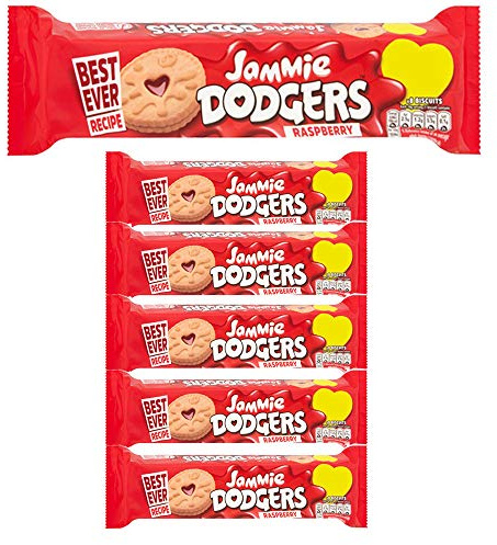 6 x 140g Biscotti Frollini Marmellate di Lamponi Biscotti Tè Snack Dolci