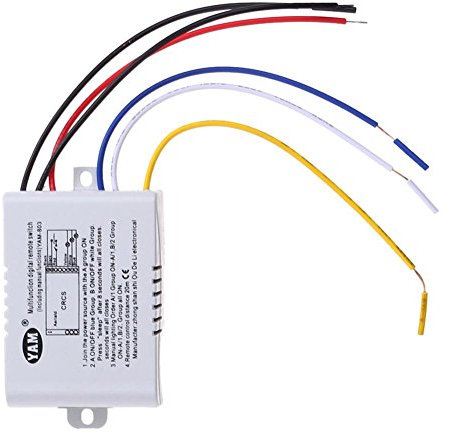 Interruptor inalámbrico de pared con mando a distancia inalámbrico, 220 V, lámpara de mando a distancia, receptor, transmisor, Tres vías