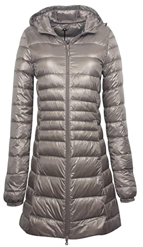 Chaqueta Plumas Ligeros Mujer Largo Capucha Plumífero Ultraligero Invierno Talla Grande Anorak Plumon Puffer Jacket Plumiferos Largos Abrigo 7XL