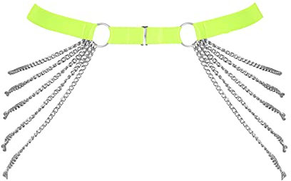 Bodycage Körperkette für Damen, Gürtel, Gothic, Punk, große Größe, Tanz, Party, Halloween, Einheitsgröße, Polyester