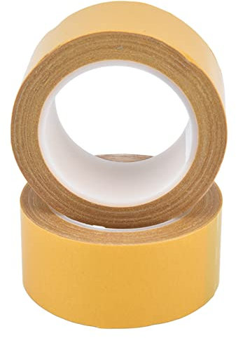 2 Rollen Doppelseitiges Teppichklebeband 10 m x 50 mm Stark Haftendes Entfernbares Teppichgreifer Band für Teppiche über Teppichen und Hartholzböden