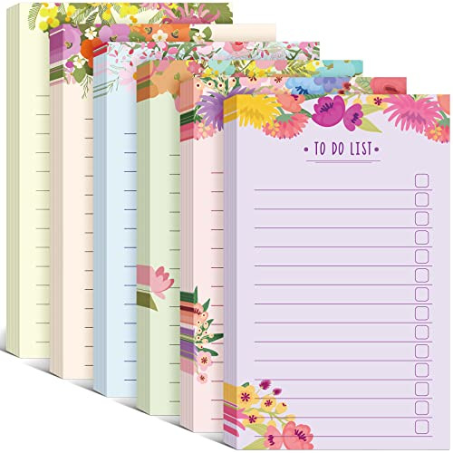 300 Sheets to Do List Notepad Daily Checklist Sticky Notes Cute Undated Memo Pad Color Block to Do Note Pad Weekly Plan Agenda and Organizer Planners for College(Flower Style,3.14 x 5.11 Inch)