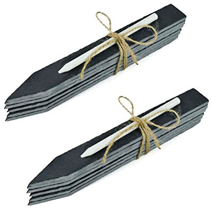 Juego de 12 carteles para plantas, pizarra, resistentes a la intemperie, para escribir