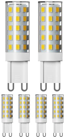 ledscom.de 6x G9 LED Leuchtmittel, warmweiß (2800 K), 3,5 W, 485lm, 3-Stufen-Dimmer