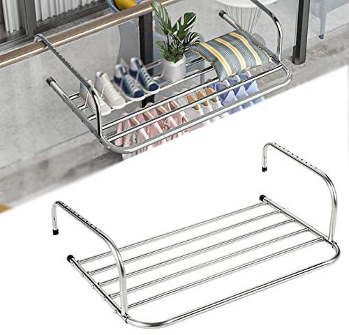 Edelstahl Balkontrockner Wäschetrockner Heizung Trockengestell Balkon Wand-Trockner Edelstahl Balkonwäschetrockner Wäscheständer Zum Aufhängen Von Heizkörpern Und Balkon-Trockengestell ( Size : 60*38*