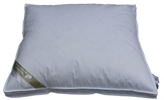 Betten Hofmann Sibiria Kopfkissen Federkissen, Polster mit Außensteg, 80x80 cm 1200 g Füllung, stabil, robust, Naturpodukt,