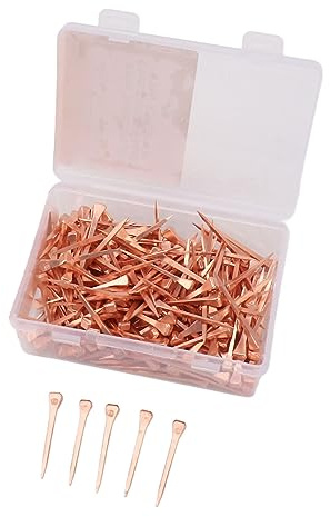 Chiodi in ferro di cavallo placcati rame, 250 pezzi, chiodi di finitura assemblati, alta resistenza alla trazione, chiodi di precisione (45 mm)