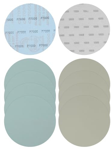 20Pcs 150mm Wet & Dry Sanding Discs 7000/10000 Grit Sandpaper, Waterproof Abrasive Pads 6Inch Ultra Fine Hook & Loop Sander Disc for Car Polishing, Metal, Wood