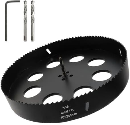 Rannb Lochsäge Bimetall Schnitttiefe Lochschneider mit Bohrer und Sechskantschlüssel, Bohrlöcher für Holz, Kunststoff, Trockenbau, dünnes Metall, 25,4 cm