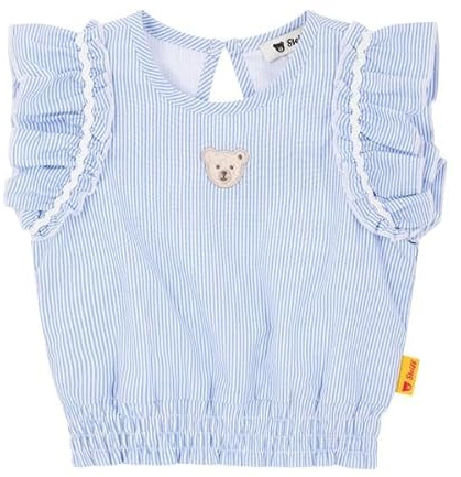 Steiff Flicka kortärmad blus, Chambray Blue, 80