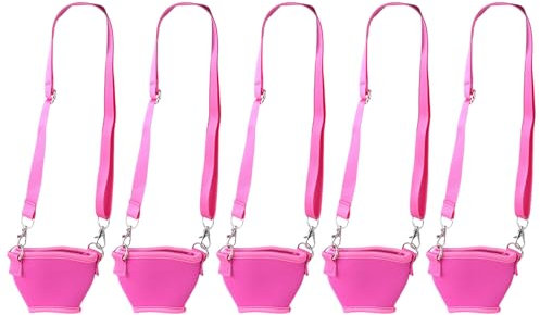 5Pcs Portatile Tazza Isolatore Collana Regolabile Vino Vetro Cordini Portabicchieri Con Collo Strap