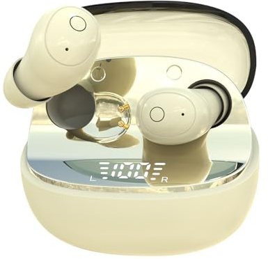 Xmenha Mini Invisible Bluetooth Écouteurs de Sommeil Écouteurs Oreillette Sommeil Waterproof Sport Confortable Petit Ecouteurs sans-Fil Réduction du Bruit Léger à Porter Contrôle d'appuyer de Toucher