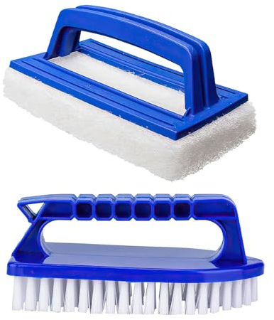 2 Stück Pool Schwamm Bürsten,Pool Reinigung,Blau Mit Griff Schwimmbadbürste | Hochwertiger Schwamm, Kratzfreie Reinigung,Ergonomischer Griff, Vielseitig Einsetzbar