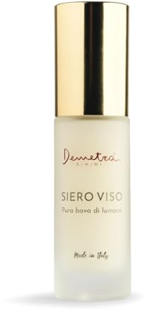Demetra Sérum Visage Illuminant et Lissant à la Bave d’Escargot 90%, Acide Hyaluronique, Collagène et Élastine hydrolysés – 30 ml