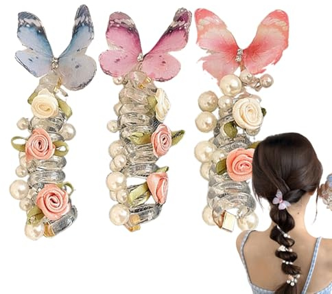 Cintas elásticas para el cabello en espiral para mujer, sin daños, accesorios de peinado y elásticos para coleta para jóvenes, uso diario, actividades escolares, adolescentes e hijas