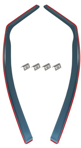 Windabweiser Kompatibel mit VW Caddy 3 2004-2015, Regenabweiser, Integrierte Deflektoren Integrierter Windabweiser, Vorne, Schwarz Smoke, 2 Stück