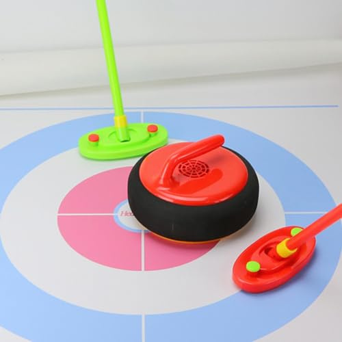 Set Shuffleboard Sportivo - Palla Da Curling In ABS | Attrezzatura Da Gioco Da Pavimento, Attività Di Legam-e Del Team Familiare | Divertente Giocattolo Sportivo Per Curling Al Coperto Con Luce
