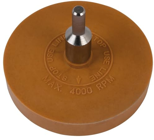 SW-Stahl 94857L Radierscheibe - Folienradierer 90 mm mit Adapter | Effizienter Kleberentferner für Autolack - Radierer für Akkuschrauber und Bohrmaschine zur Entfernung von Aufklebern