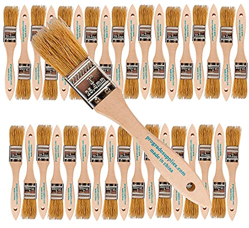 Pro Grade - Chip Paint Brushes - 36 Ea 1 Inch Chip Paint Brush Light Brown