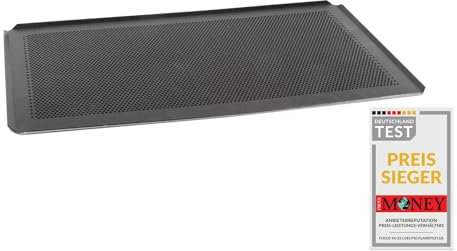 AMT Gastroguss GN 1/1 - Teglia da forno, 53 x 32,5 cm, forata in alluminio pressofuso, finitura antiaderente Lotan®, composto da 2 teglie da forno, AMZN-DUO-5333BBL-1